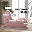 Bean Bag Chair, Fireside Chair Bean Bag Sofa Large Bean Bag Chair for Adults, Bean Bag Chairs for Teens with High Density Comfortable Foam, Memory Foam Bean Bag for Living Room, Bedroom (Pink) by CozyNest Decor