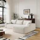 108" Sectional Couches for Living Room Modern Modular Sofa with L-Shape Couchs Upholstered Boneless Couch Deep Seat Sectional Couch with Chaise (White, Right Facing Chaise+2Seaters) by CozyNest Decor