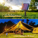 Ollny Solar String Lights Outdoor, 2 Pack Total 198FT 600LED Solar Fairy Lights, 8 Modes IP67 Waterproof for Outside Yard Garden Patio Xmas Party, Warm White by GreenHaven Gardens