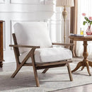 chairus Mid Century Accent Armchairs Modern Upholstered Lounge Chairs Compfy Leisure Arm Chairs for Living Room Fireplace/Bedroom/Reception/Dorms, Set of 2, Linen Fabric White by CozyNest Decor