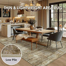 Area Rug 9x12 Washable Rugs: Abstract Large Living Room Rugs with Non-Slip Backing, Thin Carpet for Dining Room Table Bedroom Nursery Indoor Home Office-Brown by TinyTreasures Baby Boutique