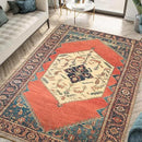 Keen Home Design 8x10 Rug - Machine Washable Area Rug with Non-Slip Backing, Ideal for Living Room, Dining Room, Bedroom - Vintage, Easy Clean, Durable, Low Pile Rug - (8' x 10') by CozyNest Decor