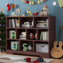 Book Shelf Set of 2, 10 Cubes Storage Organizer, 3-Tier Open Bookshelf Wooden Bookcase, Freestanding Cherry Bookshelf Cube Shelf for Living Room by CozyNest Decor