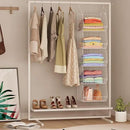 5 Tier Closet Hanging Organizer, Clothes Hanging Shelves with 4 Hanging Hooks 5 S Hooks, Wire Storage Basket Bins, for Clothing Sweaters Shoes Handbags Clutches Accessories Patent Design-White by CozyNest Decor