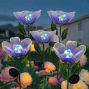 Solar Lights Outdoor Garden, 2 Pack Solar Powered Metal Flowers LED Breathing Light Waterproof,Solar Flowers for Outside Patio Lamp,Garden Gifts for Women,Landscape Lighting,Yard Pathway Decor by GreenHaven Gardens