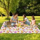 Poedist Extra Large Picnic Blanket Waterproof,80"x 80"Foldable Machine Washable Beach Blanket,Outdoor Blanket for 6-8 Adults,Suitable for Indoor Crawling,Park Beach,Camping,Hiking,Family Travel(Fruit by TinyTreasures Baby Boutique