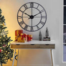 CLXEAST 30 Inch Large Wall Clock Modern, Oversized Roman Numeral Decorative Black Metal Wall Clock for Living Room Decor,House Warming Gifts New Home by CozyNest Decor