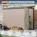 4x8 FT Metal Outdoor Lean to Storage Shed, Lean to Garden Shed Utility Tool Shed, Heavy-Duty Outdoor Metal Wall Side Storage Sheds by GreenHaven Gardens