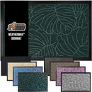 GORILLA GRIP 100% Waterproof All-Season WeatherMax Doormat 35x23, US Designed Natural Rubber, Stain and Fade Resistant, Low Profile Indoor Outdoor Door Mats, Easy Clean Patio Mat, Green Palm by CozyNest Decor