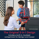 Bentgo Kids 2-in-1 Backpack & Insulated Lunch Bag - Durable 16” Backpack & Lunch Container in Unique Prints for School & Travel - Water Resistant, Padded & Large Compartments (Rocket) by TinyTreasures Baby Boutique