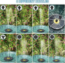 Solar Bird Bath Fountains,3.5W Glass Panel Solar Fountain Pump for Bird Bath No Battery,Solar Water Fountain Outdoor With 4 Fixed Pipes 7 Nozzles(Black) by GreenHaven Gardens