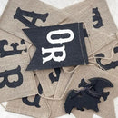 Uniwish Trick or Treat Burlap Banner Halloween Decorations for Mantel Fireplace Glitter Bat Garland Bunting Home Wall Decor Halloween Party Supplies by CozyNest Decor