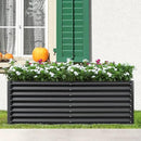 Domi Raised Garden Beds Outdoor, 6x3x2ft Thickening Tall Metal Rectangular Deep Root Box Planter for Vegetables, Flowers, Herbs, and Succulents 2" Deep w/ 256 Gallon Capacity - Dark Gray by GreenHaven Gardens