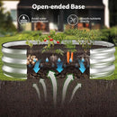 Raised Garden Bed Kit, 4x2x1 ft Galvanized Planter Box Outdoor with Safety Edging, Large Metal Raised Beds for Gardening Vegetables Flower Herb (Silver) by GreenHaven Gardens