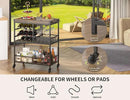 Gizoon Rolling Bar Cart, a Versatile Beverage Cart with a Removable Tray, 12-Bottle Wine Rack, and Glass Holder, The Bar Cart is Perfect for Kitchen, Dining Room, or Outdoor Use (Gray) by CozyNest Decor