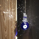Blue Glass Evil Eye Talisman with Crystal Beads - Good Luck Charm, Home, Office, Car Decoration, Blessing Ornament, Reflects Negative Energy by GreenHaven Gardens