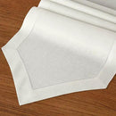 D'Moksha Homes Ivory Linen Table Runner 120 Inches Long - 100% Pure Linen Diamond Table Runner 14 x 120 Inch for Dining, Fall and Halloween - Machine Washable by CozyNest Decor