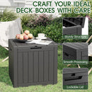 KAMABOKO Deck Box, 35 Gallon Resin Indoor and Outdoor Storage Boxes Waterproof for Garden Tools, Pool Accessories Storage Bench, Patio Furniture and Cushions with Lockable Lid, Black by GreenHaven Gardens
