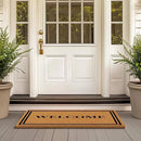 Barnyard Designs Natural Coco Coir Heavy Duty Backing Doormat - Large Cute Non-Slip Front Door Welcome Mat for Outside Entrance or Porch Entry, Brown (24x36, Welcome) by CozyNest Decor