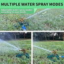 Impact Sprinklers for Yard with Metal Base, Heavy Duty Zinc Alloy Water Sprinkler for Lawn, Automatic 360° Roating for Large Lawn and Garden, Coverage up to 5,800 Sq.Ft, Silver by GreenHaven Gardens