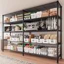 REIBII 70"W Storage Shelves Load 1600LBS, Metal Shelving 5-tier Wire Shelving Unit Metal Shelves for Storage Adjustable Garage Shelving for Pantry Kitchen Garage Commercial school 70"W*15.8"D*72.4"H by CozyNest Decor