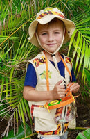 Bug Hunting Kit, Vest, Hat, Binoculars, Lg. Net, Bug Container, Whistle, Flashlight, Magnifier, Thermostat, Compass, Tweezers by TinyTreasures Baby Boutique