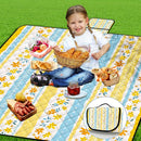 Extra Large Picnic Blanket Waterproof,80"x 80"Foldable Machine Washable Beach Blanket,Outdoor Blanket for 6-8 Adults,Suitable for Indoor Crawling,Park Beach,Camping,Hiking,Family Travel(Floral Print) by TinyTreasures Baby Boutique
