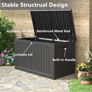 KAMABOKO 230 Gallon Outdoor Storage Box, Resin Deck Boxes Indoor and outdoor, Waterproof Storage Box Lockable Lid for Garden Tools, Package Delivery, Patio Cushions, Black by CozyNest Decor