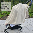 Peekaboo Knit Breathable Nursing Cover Up For Breastfeeding - Soft Organic Cotton & Cashmere Breast Feeding Covers For Women - Privacy Feature - Includes Mesh Laundry Bag (Beige) by TinyTreasures Baby Boutique