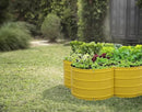 Galvanized Raised Garden Beds Outdoor // 3×3×1 ft Planter Raised Beds for Gardening, Vegetables, Flowers // Large Metal Garden Box (Yellow) // Patented Tool-Free Design by GreenHaven Gardens
