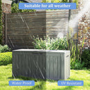 80 Gallon Coffee Resin Deck Box - Rustic Outdoor Storage for Garden Tools, Patio Essentials & Package Delivery - Weatherproof, Lockable for Farmhouse Decks by GreenHaven Gardens
