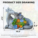Solar Dragon Statue with LED Lights, Dargon Lover Gifts with Succulent and 6 LED Lights for Outdoor,Solar Dragon Decor for Yard, Garden and Patio, Unique Garden Statue for Mom Grandma by CozyNest Decor