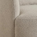 KINWELL 34" Wide 2 Boucle Swivel Barrel Chairs and 2 Ottomans Set, Fully Assembled Sherpa Accent Chairs and Footrest Set, Modern Comfy Armchairs and Footstool for Living Room and Bedroom, Taupe by CozyNest Decor