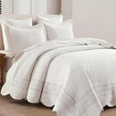 MarCielo 100% Cotton Quilt Set White Lightweight Bedspread with Scalloped Edge, Farmhouse Vintage Bedding, All Season Use(TC Off-White,King (114"x102")) by CozyNest Decor