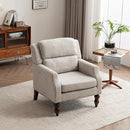Kidol & Shellder Oatmeal Oversized Accent Chair for Living Room Mid Century Modern Reading Chair with Back Wide Upholstered Comfy Single Sofa Chair Bedroom Lounge Side Corner Boucle Fabric Armchair by CozyNest Decor