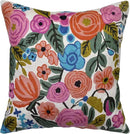 Roses Floral Pillow Cover Flower Farmhouse Chair Cushion Suzani Flowers Pillowcase Boho Florals Accent Throw Pillowsham Wool Hand Embroidered Size 18x18 by CozyNest Decor