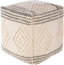 Mark&Day Pouf Ottoman, Prellenkirchen Modern Charcoal Cube Pouf Foot Rest for Living Room, Bedroom and Boho Home Decor (18"x18"x18") by CozyNest Decor