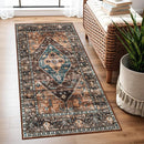 Lahome 2x4 Washable Entryway Runner Rug - Non-Slip Ultra-Thin Stain Resistant Kitchen Rugs, Oriental Print Carpet Runner for Hallway Bedroom Laundry Room by TinyTreasures Baby Boutique