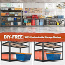 REIBII 48" W Garage Shelving Heavy Duty 2550 LBS Storage Shelves 4 Tier Heavy Duty Shelving, Adjustable Metal Shelves, Industrial Shelf for Garage, Warehouse, Pantry, 48" W x 60" H x 24" D by CozyNest Decor