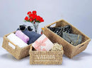 VATIMA Seagrass Baskets with Wooden Handles, Set of 3 Decorative Natural Wicker Baskets for Kitchen by CozyNest Decor