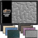 GORILLA GRIP 100% Waterproof All-Season WeatherMax Doormat 35x23, US Designed Natural Rubber, Stain and Fade Resistant, Low Profile Indoor Outdoor Door Mats, Easy Clean Patio Mat, Light Gray Bones by CozyNest Decor