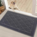 BEQHAUSE Dirt Trapper Door Mat 20" x 32", Doormat Non-Slip Entryway Rugs Washable, Dog Door Mat Stain Resistant and Absorbent Welcome Floor Mat for Front Back Door, Muddy Wet Shoes & Paws, Dark Grey by CozyNest Decor