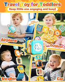 Busy Board for 1 Year Old, Travel Toys for Toddlers 1-3, 8 in 1 Montessori Activity Cube Toy for Babies in Airplane Car Stroller, Sensory Education Birthday Gifts for 1 2 Year Old Boy Girl Infant by TinyTreasures Baby Boutique