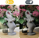 Solar Garden Statue 10 Inch Elephant Decor for Outside Yard Decoration Outdoor Unique Housewarming Gardening Birthday Gifts for Women Grandma by GreenHaven Gardens