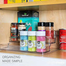 SIMPLEMADE 3-Tier Spice Rack Organizer - Versatile Storage Shelf for Kitchen, Bathroom, Bedroom & Office, Set of 2, Clear by CozyNest Decor