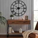 CLXEAST Silent 24 Inch Wall Clocks for Living Room Decor, Large Black Metal Roman Numeral Wall Clocks for Modern Farmhouse Home Decor,House Warming Gifts New Home by CozyNest Decor