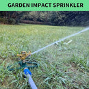 Impact Sprinklers for Yard with Metal Base, Heavy Duty Zinc Alloy Water Sprinkler for Lawn, Automatic 360° Roating for Large Lawn and Garden, Coverage up to 5,800 Sq.Ft, Silver by GreenHaven Gardens