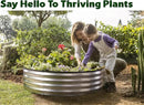 Round Galvanized Raised Garden Bed // 4×4×1 ft (2-Pack) Galvanized Raised Garden Beds Outdoor for Gardening, Vegetables, Flowers // Patented Tool-Free Design Round Planter (Silver) by GreenHaven Gardens