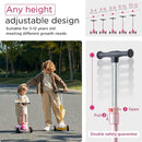 KUB Toddler Scooter for Kids Ages 2+, 3 Wheel Kick Scooter with LED Light-Up Wheels, Adjustable Height Handlebar, Lean-to-Steer, Anti-Slip Deck, Easy-Fold Design, Gift for Boys and Girls by TinyTreasures Baby Boutique