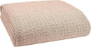Elvana Home 100% Cotton Bed Blanket, Breathable Bed Blanket Full - Queen Size, Cotton Thermal Blankets Full - Queen, Perfect for Layering Any Bed for All Season, Beige by CozyNest Decor